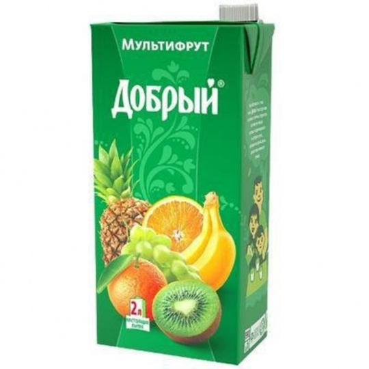 Сок "Добрый", Мультифрукт, 2 л изображение на сайте Михайловского рынка
