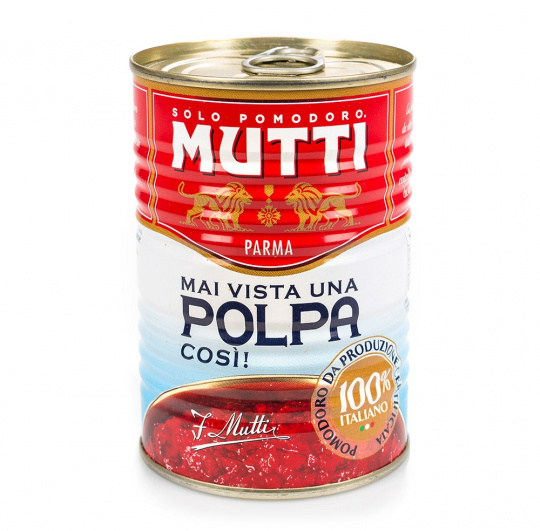 Томаты Mutti резаные кубиками в томатном соке. изображение на сайте Михайловского рынка