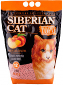 Siberian Cat Tofu 12 Наполнитель комкующийся для кошек, Персик, 12 л