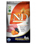 Farmina N&D Dog Сухой корм беззерновой для взрослых мелких пород, ягненок, черника и тыква, 2.5 кг