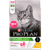 PRO PLAN® Sterilised для стерилизованных кошек с чувствительным пищеварением, с курицей, 1.5 кг