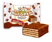 Конфеты Рот Фронт Коровка вафельная, шоколадный вкус  изображение на сайте Михайловского рынка