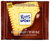 Шоколад Ritter Sport молочный с начинкой и печеньем 100г