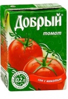 Сок "Добрый", Томат, 0,2 л изображение на сайте Михайловского рынка