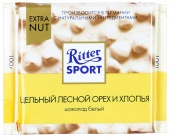 Шоколад Ritter Sport белый "Цельный лесной орех и хлопья" 100г