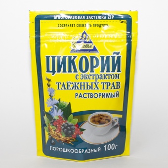 Цикорий растворимый "Здоровье" с экстрактом таёжных трав, 100 гр. 