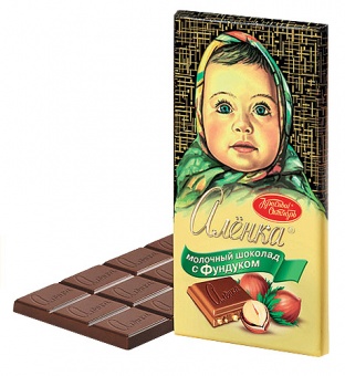 Шоколад Красный Октябрь Аленка с фундуком 100г