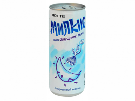 Напиток газированный безалкогольный Lotte Милкис,Новое ощущение , 0,25 л изображение на сайте Михайловского рынка