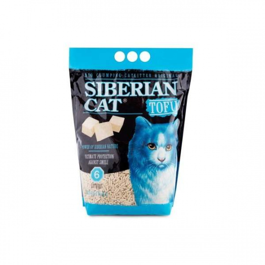 Siberian Cat Tofu 6 Наполнитель комкующийся для кошек, Оригинальный, 6 л