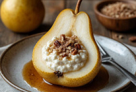 Груша, запечённая с творогом, мёдом и корицей! Груша, запечённая с творогом, мёдом и корицей!