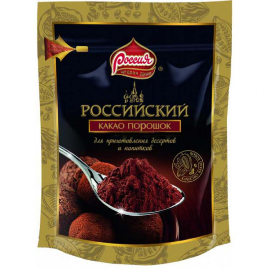 Какао порошок "Российский", м/у, 100гр, изображение на сайте Михайловского рынка