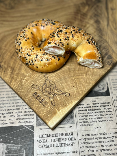 Бублик с ветчиной и сыром изображение на сайте Михайловского рынка