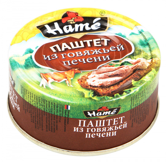Паштет "Hame", деликатесный из говяжьей печени, 250 гр.