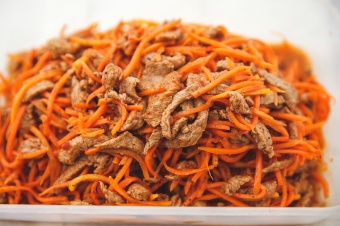 Морковь по-корейски с говядиной